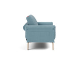 Rollo Bow daybed med Classic madras i 525 Mixed Dance Light Blue, set fra siden