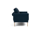 Rollo Bow daybed med Classic madras i 528 Mixed Dance Blue, set fra siden