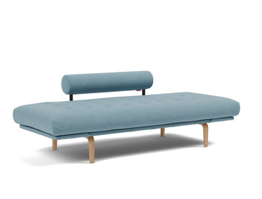 Rollo Bow daybed med Classic madras i 525 Mixed Dance Light Blue, som seng