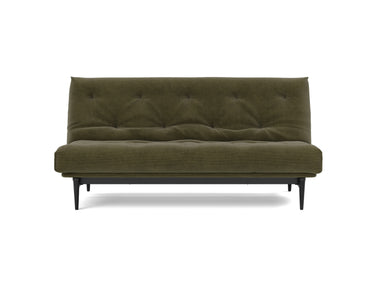 Colpus Black Sovesofa Nordic Madras Spring i 316 Cordufine Pine Green, set forfra