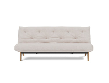 Aslak 120 sovesofa med Spring madras i 300 Weda Sand, set forfra