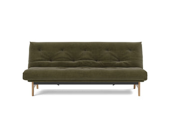 Aslak 120 sovesofa med Spring madras i 316 Cordufine Pine Green, set forfra