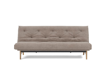 Aslak 120 sovesofa med Spring madras i 318 Cordufine Beige, set forfra