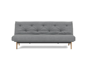 Aslak 120 sovesofa med Nordic Soft Spring madras i 320 Corocco Shadow Grey, set forfra