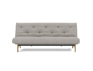 Aslak 120 sovesofa med Nordic Soft Spring madras i 321 Corocco Warm Grey, set forfra