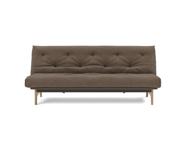 Aslak 120 sovesofa med Spring madras i 411 Esina Cedar Brown, set forfra
