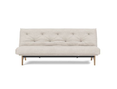 Aslak 120 sovesofa med Nordic Soft Spring madras i 470 Yuveno Natural, set forfra