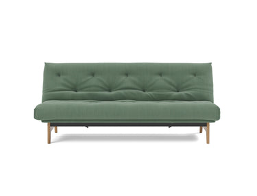 Aslak 120 sovesofa med Spring madras i 518 Elegance Green, set forfra