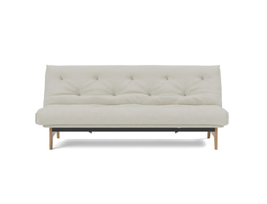 Aslak 120 sovesofa med Spring madras i 527 Mixed Dance Natural, set forfra