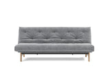 Aslak 120 sovesofa med Spring madras i 565 Twist Granite, set forfra