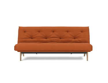 Aslak 120 sovesofa med Spring madras i 595 Corduroy Burnt Orange, set forfra