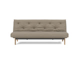 Aslak 120 sovesofa med Nordic Soft Spring madras i 850 Mahoga Caramel, set forfra