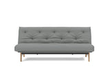 Aslak 120 sovesofa med Nordic Soft Spring madras i 852 Mahoga Seal Grey, set forfra
