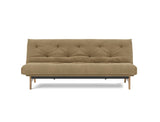 Aslak 120 sovesofa med Nordic Soft Spring madras i 860 Yogia Olive Brown, set forfra