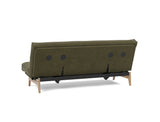 Aslak 120 sovesofa med Spring madras i 316 Cordufine Pine Green, set skråt bagfra