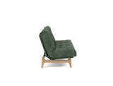 Aslak 120 sovesofa med Spring madras i 281 Avella Pine Green, set fra siden