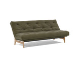 Aslak 120 sovesofa med Classic madras i 316 Cordufine Pine Green, med ryglænet lænet tilbage