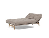 Aslak 120 sovesofa med Classic madras i 318 Cordufine Beige, med hovedenden hævet