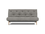 Aslak 140 sovesofa med Latex madras i 282 Avella Warm Grey, set forfra