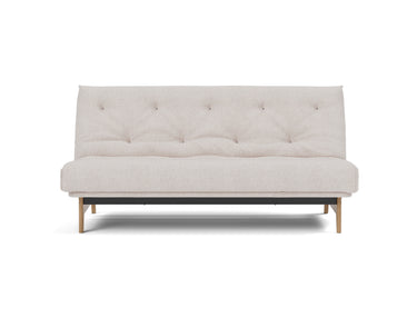 Aslak 140 sovesofa med Latex madras i 300 Weda Sand, set forfra
