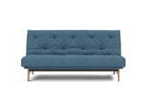 Aslak 140 sovesofa med Soft Spring madras i 302 Weda Blue, set forfra