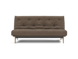 Aslak 140 sovesofa med Latex madras i 411 Esina Cedar Brown, set forfra
