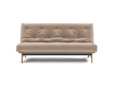 Aslak 140 sovesofa med Latex madras i 417 Esina Mocha, set forfra