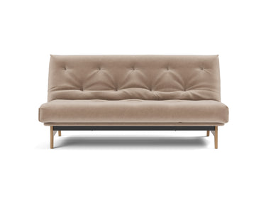 Aslak 140 sovesofa med Latex madras i 417 Esina Mocha, set forfra
