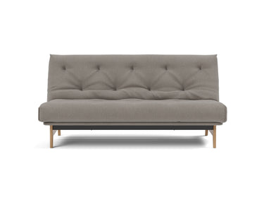 Aslak 140 sovesofa med Soft Spring madras i 521 Mixed Dance Grey, set forfra