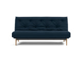 Aslak 140 sovesofa med Latex madras i 528 Mixed Dance Blue, set forfra