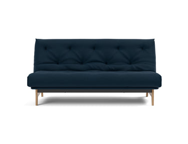 Aslak 140 sovesofa med Latex madras i 528 Mixed Dance Blue, set forfra