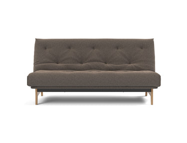 Aslak 140 sovesofa med Classic madras i 530 Bouclé Taupe, set forfra