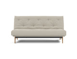 Aslak 140 sovesofa med Soft Spring madras i 539 Bouclé Beige, set forfra