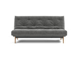 Aslak 140 sovesofa med Soft Spring madras i 563 Twist Charcoal, set forfra