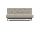 Aslak 140 sovesofa med Soft Spring madras i 579 Kenya Gravel, set forfra