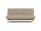 Aslak 140 sovesofa med Latex madras i 587 Phobos Mocha, set forfra