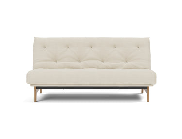 Aslak 140 sovesofa med Soft Spring madras i 594 Corduroy Ivory, set forfra