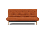 Aslak 140 sovesofa med Classic madras i 595 Corduroy Burnt Orange, set forfra