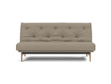Aslak 140 sovesofa med Latex madras i 850 Mahoga Caramel, set forfra