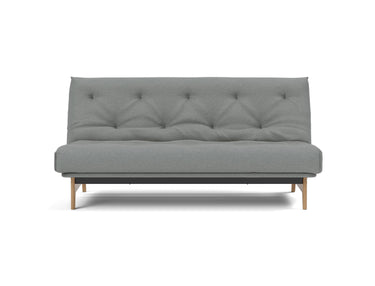 Aslak 140 sovesofa med Latex madras i 852 Mahoga Seal Grey, set forfra