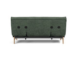 Aslak 140 sovesofa med Soft Spring madras i 281 Avella Pine Green, set bagfra