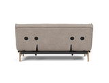 Aslak 140 sovesofa med Latex madras i 472 Yuveno Warm Grey, set bagfra