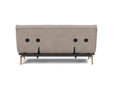 Aslak 140 sovesofa med Soft Spring madras i 472 Yuveno Warm Grey, set bagfra