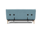 Aslak 140 sovesofa med Soft Spring madras i 525 Mixed Dance Light Blue, set bagfra