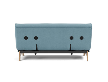 Aslak 140 sovesofa med Soft Spring madras i 525 Mixed Dance Light Blue, set bagfra