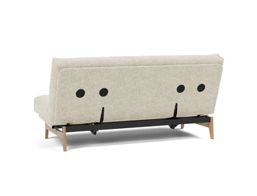Aslak 140 sovesofa med Soft Spring madras i 357 Taura Off White, set skråt bagfra