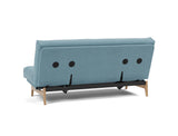 Aslak 140 sovesofa med Soft Spring madras i 525 Mixed Dance Light Blue, set skråt bagfra