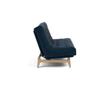 Aslak 140 sovesofa med Classic madras i 528 Mixed Dance Blue, set fra siden