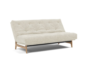 Aslak 140 sovesofa med Soft Spring madras i 357 Taura Off White, med ryglænet lænet tilbage