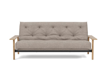 Balder sovesofa med Latex madras i 472 Yuveno Warm Grey, set forfra